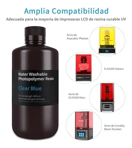 Resina Elegoo Lavable Al Agua 1 Kg