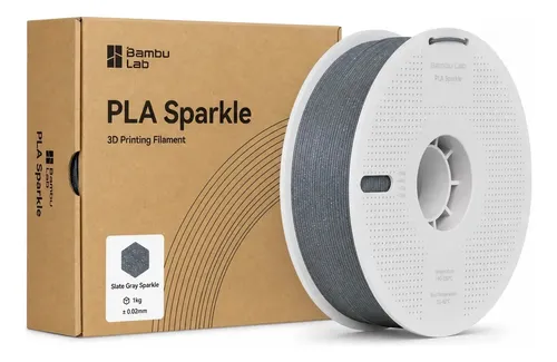Filamento Bambu Lab Pla Sparkle 1kg – 1.75mm Impresion 3d Color Gris