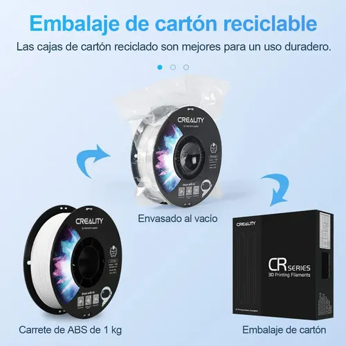 Filamento 3d Abs Creality Blanco 1 Kg 1,75mm