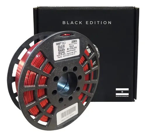 Filamento PLA Silk GST3D 1.75mm Red Graphite 1kg Efecto Sedoso Brillante
