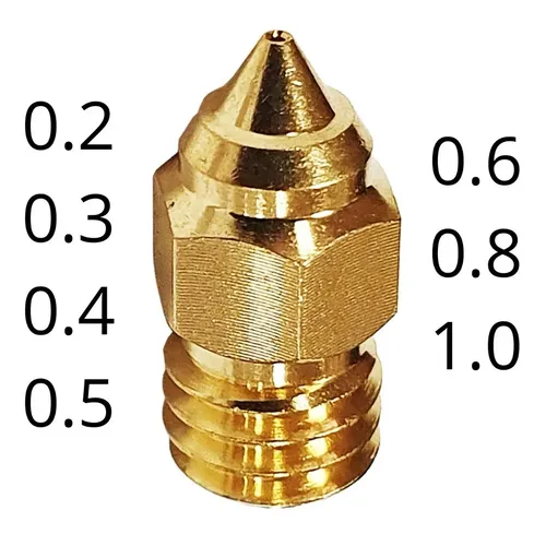 Nozzle Pico Bronce Ender-3 Neo Todas Las Medidas