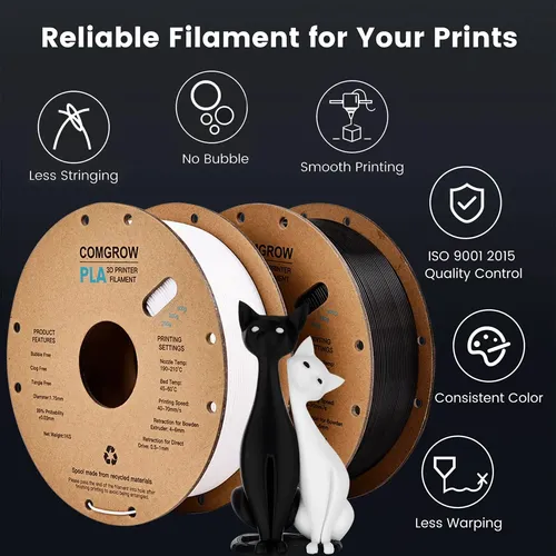 Filamento Para Impresora 3d Comgrow Pla De 1,75 Mm, Bobina D