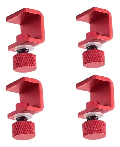 4 Clips Rojo Para Cama Vidrio Impresora 3d Ajustables