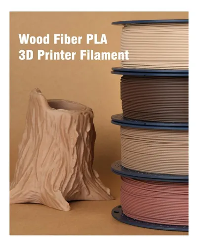 Filamento Pla Fibra De Madera Sunlu, Auténtico, Enrollado Real Wood Fiber Walnut
