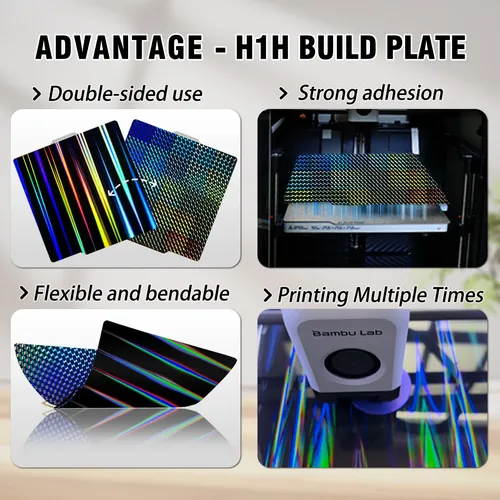 Placa De Construcción Juupine H1h Para Bambu Lab A1/x1c/x1/x