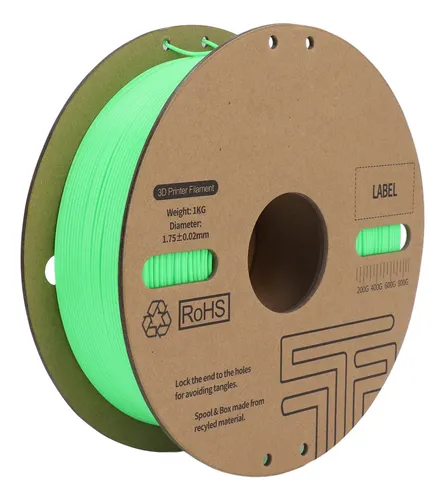 Filamento Pla Verde De 1,75 Mm, 30 A 600 Mm/s, Alta Velocida