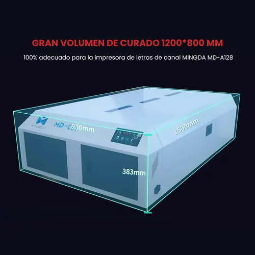 Impresora Curadora Uv Led Mingda Md-c02 Industrial Rapido