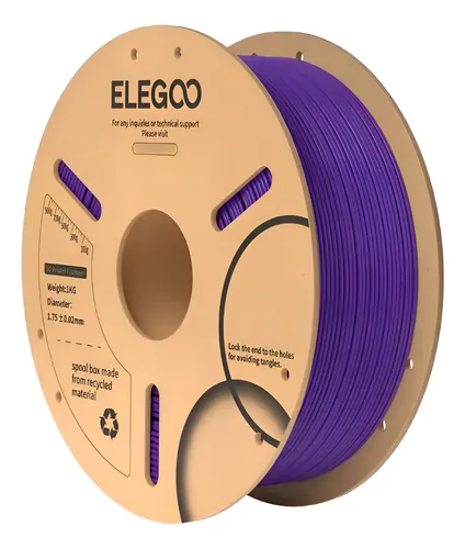 Filamento PLA Elegoo 1.75mm Violeta 1kg para Impresora 3D