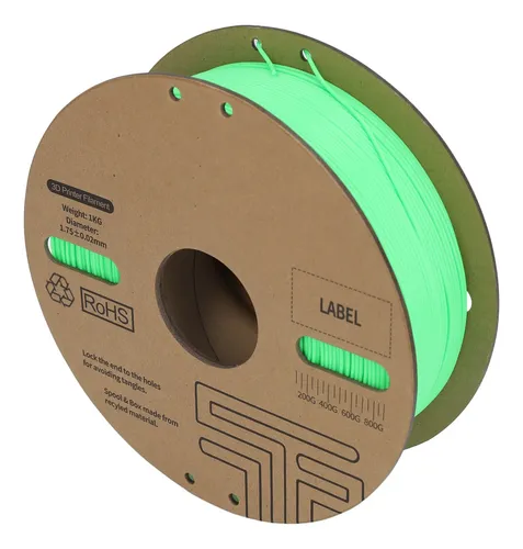 Filamento Pla Verde De 1,75 Mm, 30 A 600 Mm/s, Alta Velocida