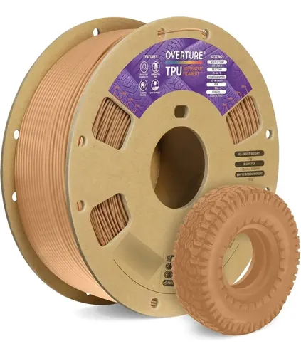 Filamento Tpu Flexible 1.75mm Para Impresora 3d Marron 1kg