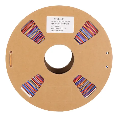 Filamento De Pla, 1 Kg, Tricolores, 1,75 Mm, Seda, 3 En 1, C