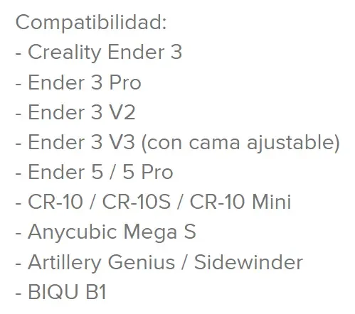 4x Kit Resorte Reforzado Creality Cama Caliente Impresora 3d