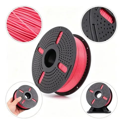Filamento Pla Plus Mate Carmin 1 75mm 1kg Para Bambu 3d