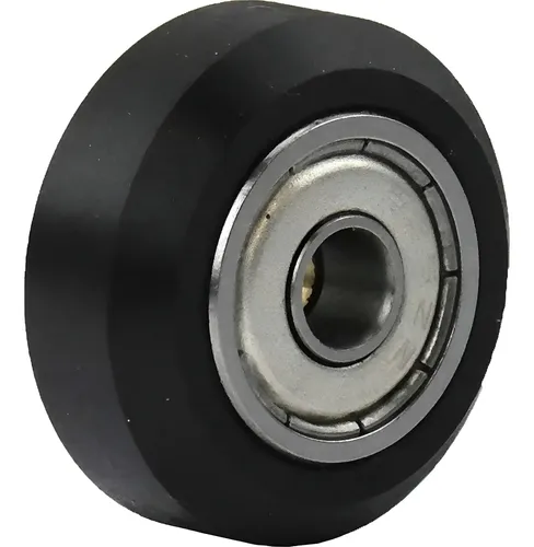 Rueda Pom V-slot Ranurada Ø24mm Ancho 11mm Negra 625zz 3d