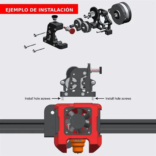 Extrusor Hgx-lite Directo Aluminio Ender 3 Cr10 Plateado