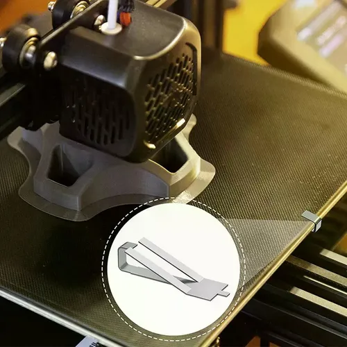 Plataforma De Vidrio Con Clip Giratorio Para Impresión