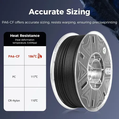 Creality Pa6-cf –filamento De Nailon De Fibra De Carbono
