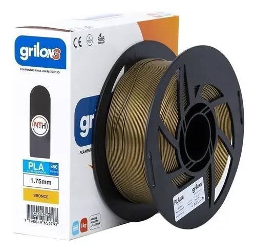 Filamento PLA 850 Ingeo Grilon3 1.75mm 1kg Color Bronce para Impresión 3D