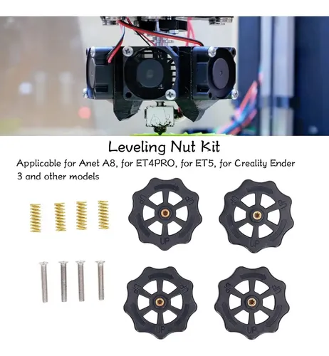 Tuercas Metal Niveladoras Para Impresora 3d Con Resortes