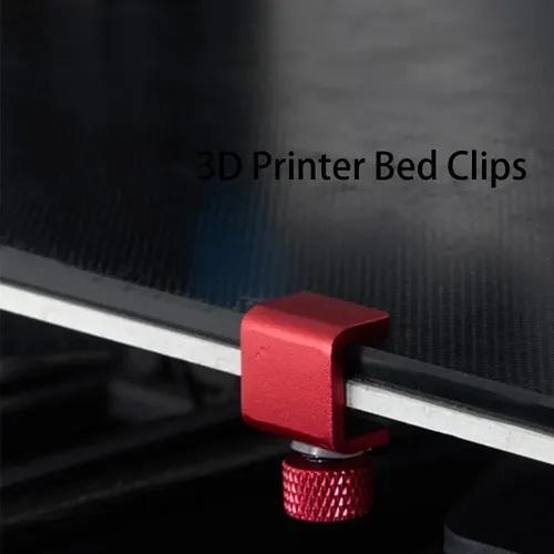 4 Clips Rojo Para Cama Vidrio Impresora 3d Ajustables