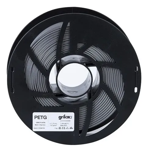 Filamento Petg 1.75mm Grilon3 Impresora 3d Colores Color Gris plata
