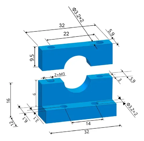 Soporte Para Hotend V6 Ender
