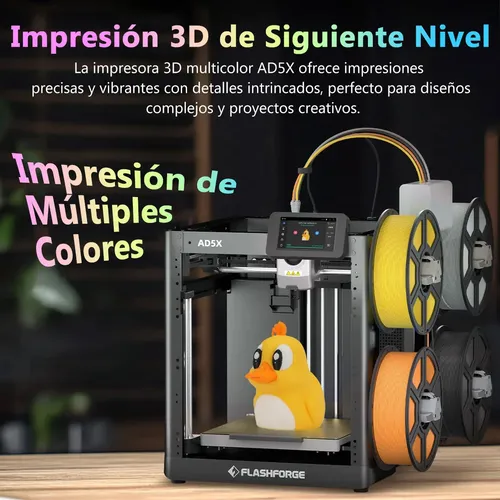 Impresora 3d Multicolor Flashforge Ad5x, Corexy De 600 Mm/s