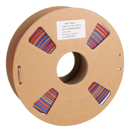 Filamento De Pla, 1 Kg, Tricolores, 1,75 Mm, Seda, 3 En 1, C
