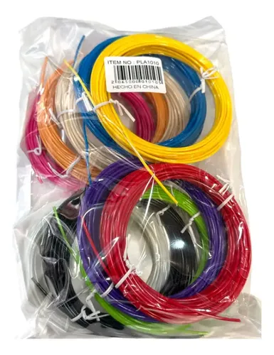 Filamento PLA Yydsmart 1.75mm Pack 10 Colores x10m Para Lápiz e Impresora 3D