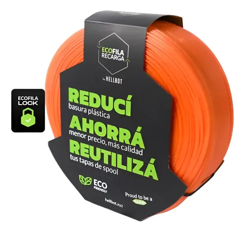 Filamento 3d Pla Hellbot Ecofila Recarga Negro X1 Kg 1.75