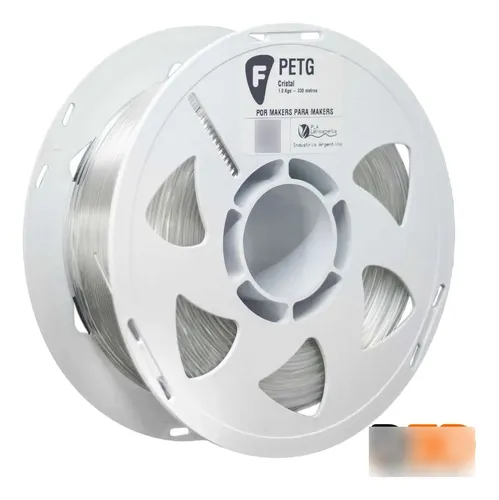 Filamento Petg Filar 1kg Para Impresora 3d Color Cristal Natural