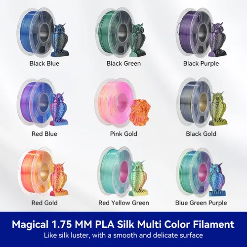Filamento Silk Pla+ Jayo 1.1kg Doble Color, Brillante Y -cn