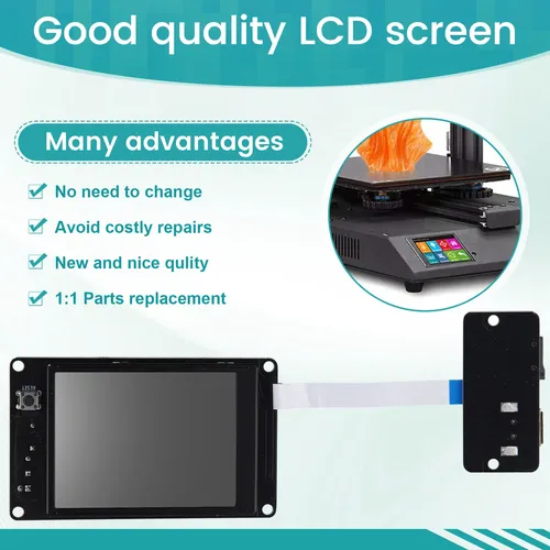 Fácil Para Impresora 3d, Pantalla Lcd Y Placa Tft. Negro