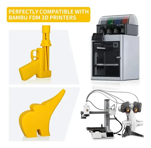 Filamento Petg Reforzado Fibra Vidrio Amarillo 1 75mm 1kg