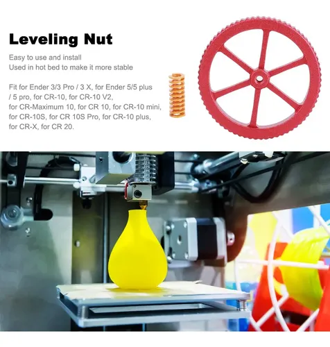 4uds Kit Resorte Tuerca Nivelación Trenzada Mano For Ender