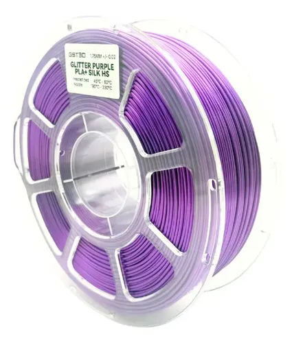 Filamento Pla+ Silk High Speed Gst3d Cosmos 1kg 1.75mm Purpura Glitter