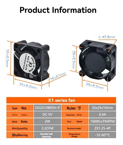 Ventilador De Refrigeración Hotend Para Impresora 3d 3x Vent