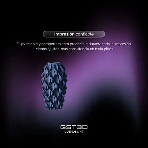 Filamento Pla+ Matte High Speed Gst3d Cosmos 1kg 1.75mm Azul Marino