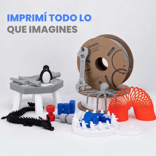 Filamento 3D Elegoo PLA 1.75 mm 1 kg Gris Espacio Impresora 3D