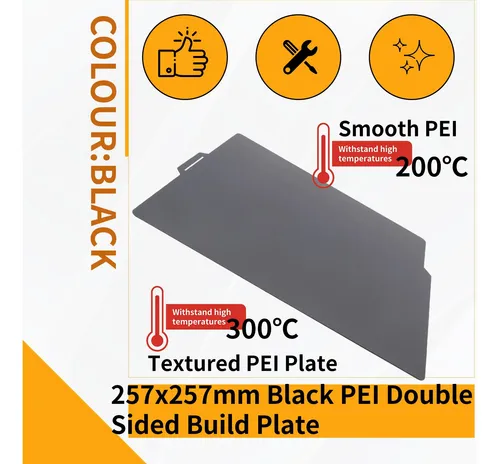 Placa De Construcción Negra Pei De 257 X 257 Mm Para Bambu-l