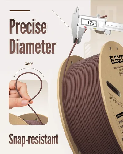 Filamento Para Impresora 3d Elegoo Pla, 1,75 Mm, Madera De N