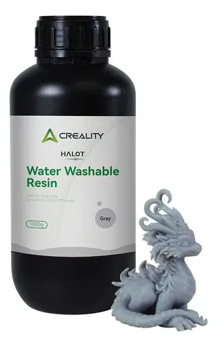 Resina Lavable Al Agua Creality 1000g Gris Para Serie Halot