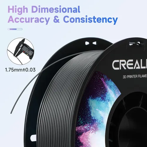 Filamento De Tpu Creality, 1,75 Mm, 1 Kg, Impresión 3d Flexi Negro