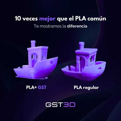 Filamento Gst3d Pla+ Black Edition 1.75mm 1kg 320m