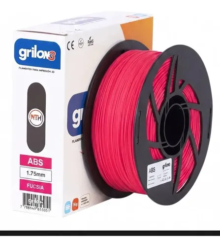 Filamento 3D ABS Grilon3 Fucsia 1.75mm 1kg Resistente Altas Temperaturas
