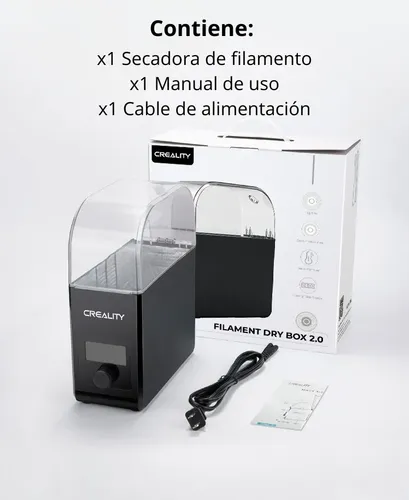 Caja Secadora De Filamento Creality 2.0 Pla Petg Tpu Abs Color Negro