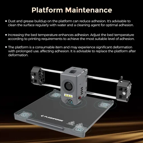 Placa De Construcción Flashforge Serie Adventurer 5m Placa L