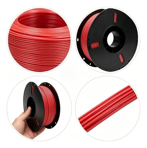 Filamento Pla Mate Rojo 1kg 1 75mm Para Impresora 3d