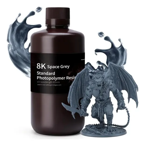 Resina Elegoo 8 K Estandar 1kg Color Gris Espacial