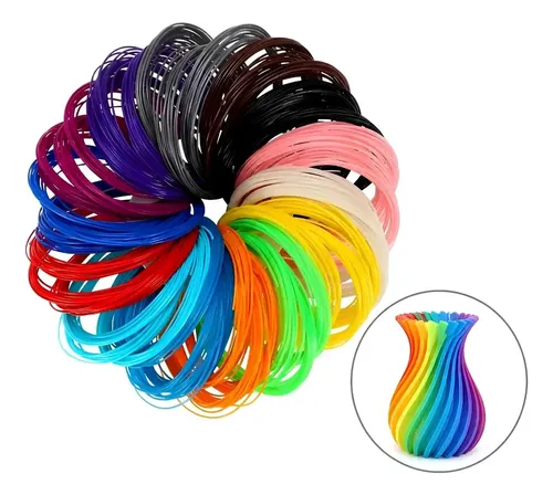 Filamento PLA 1.75mm 5m x10 Colores Para Lápiz 3D Compatibles GST3D